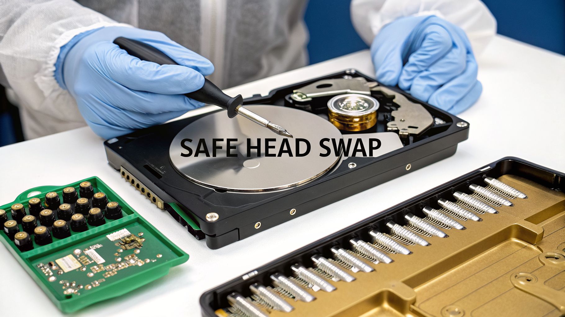 How to replace head hard drive safely for data recovery